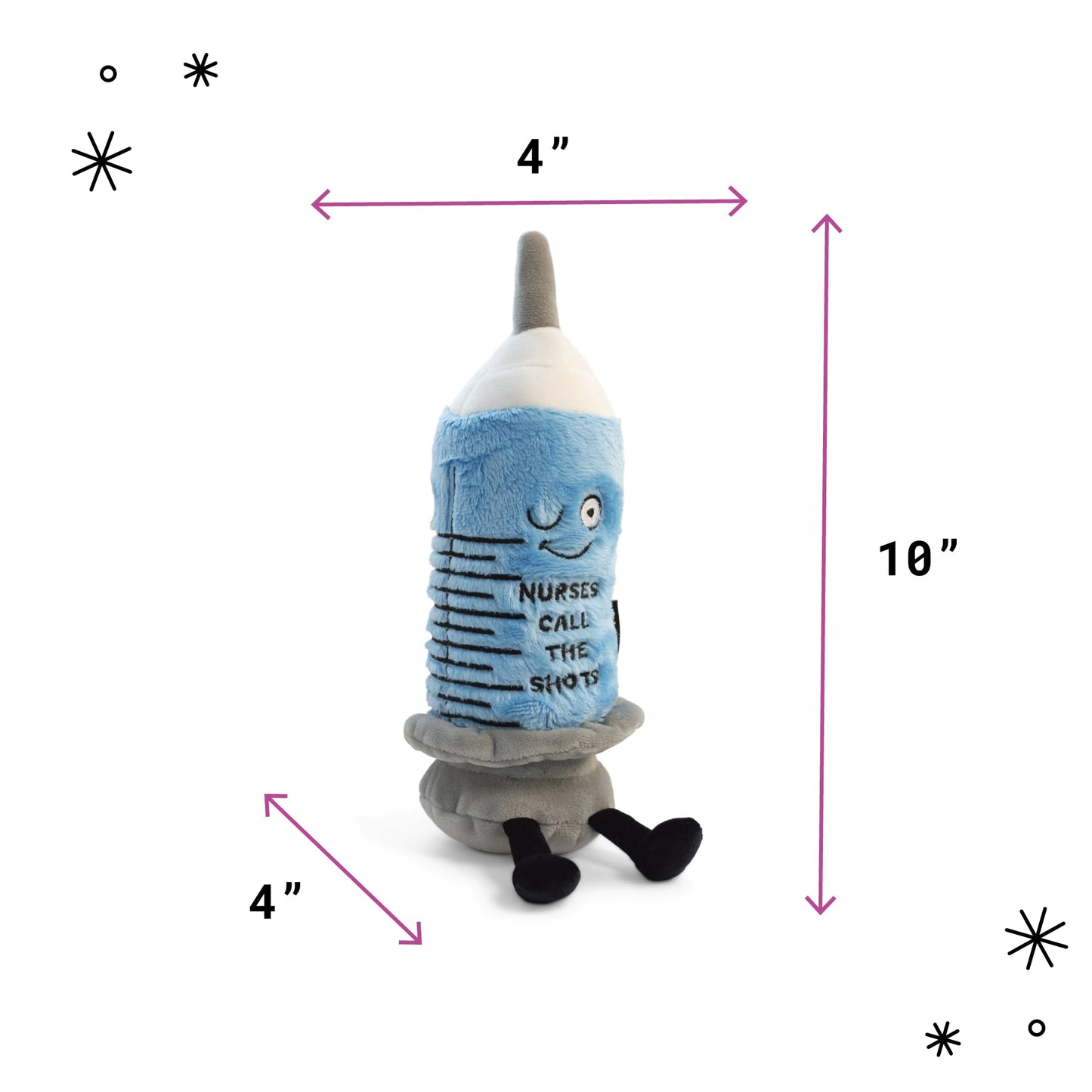 Punchkins Needle Plushie - Nurses Call The Shots Punny Needle Plush, Gift for Nurses, Cute Plush Toy for Gifting