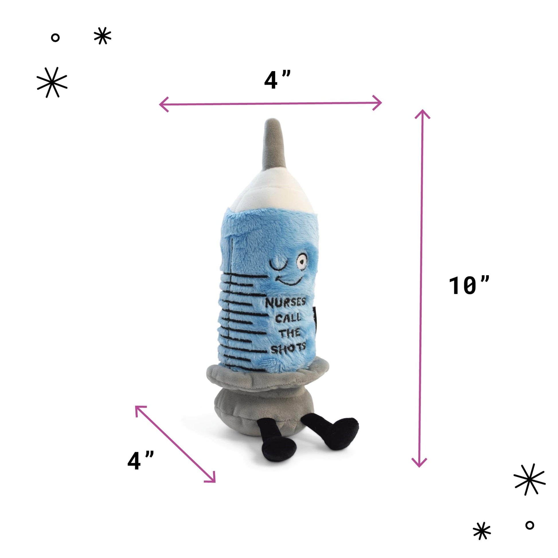 Punchkins Needle Plushie - Nurses Call The Shots Punny Needle Plush, Gift for Nurses, Cute Plush Toy for Gifting