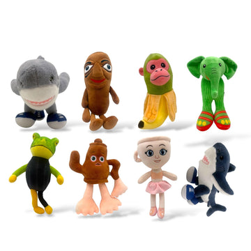 Plushy Paradise Set of 8 Vibrant Plush Toys - Ultra Soft, Snuggle Ready, Lovable & Durable Companions for Kids, Playrooms