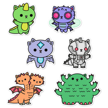 100% Soft Kaiju Kitties Sticker Pack