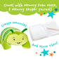 MEMORY MATES Charlie the Caterpillar Memory Foam Pillow Plush with Kid's Diary that Stores in Belly Pocket, 15” Stuffed Animal, 6" Journal