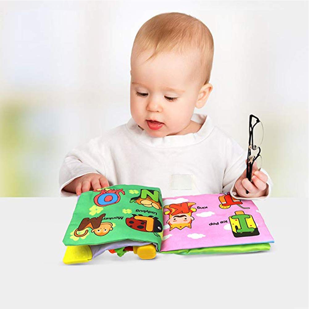 Little Bado Baby Toys Earlyears Tactile and Educational Cloth Soft Book-Teether Rings-Infant Learning Toy Rattle, Crinkle Toddler Activity Gift