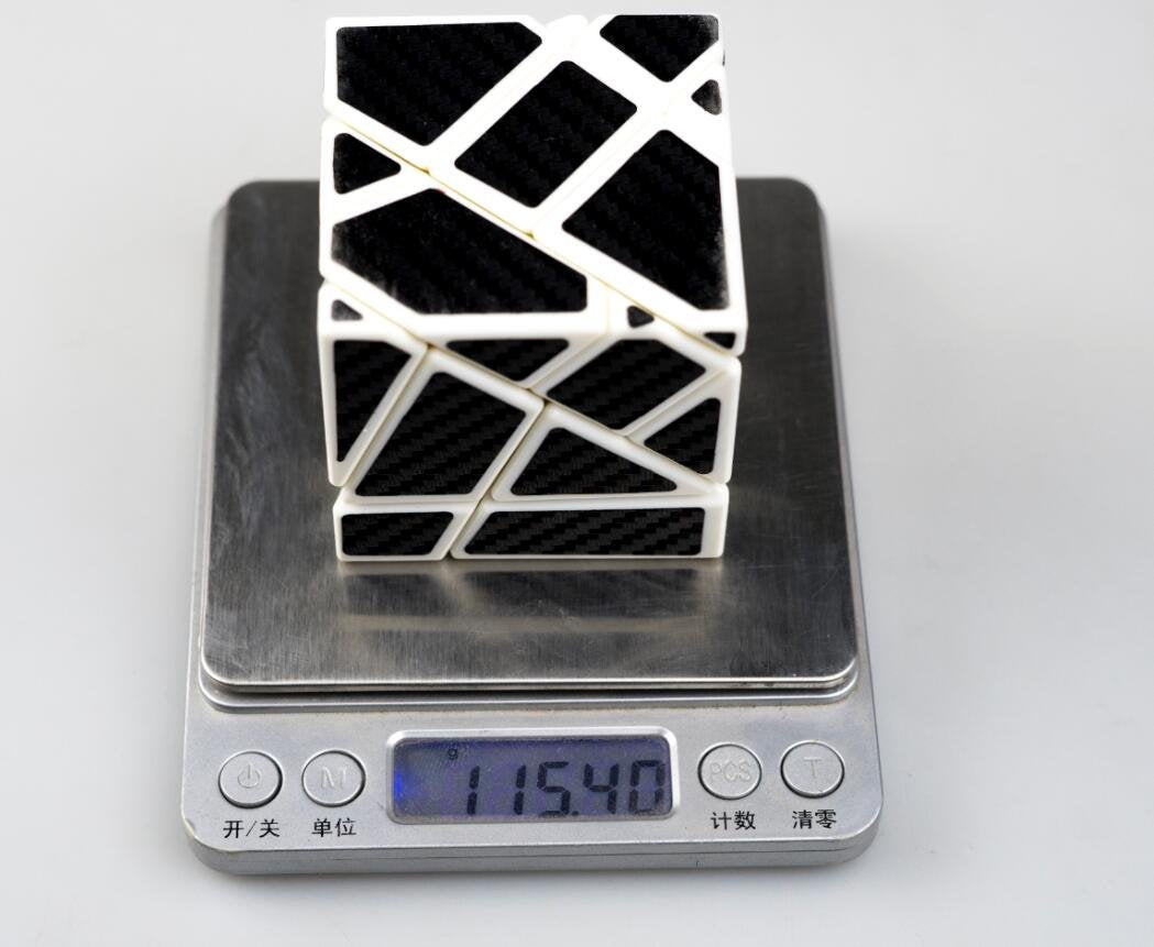 CuberSpeed Ghost 3x3 White with Black Sticker Magic Cube 3x3 Ghost White 3x3x3 Speed Cube Black Sticker
