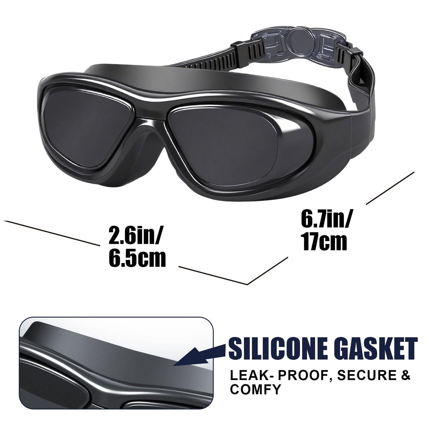 AKMUNCLE Blindfold Pool Toys - 100% Light Blocking for Hide and Seek, Underwater Treasure Hunt, Sensory Water Games, Teens & Adults