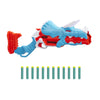 Nerf DinoSquad Tricera-Blast Dart Blaster, 12 Official Nerf Darts, Christmas Stocking Stuffers, Kids Outdoor Dinosaur Toys for 8 Years and Up