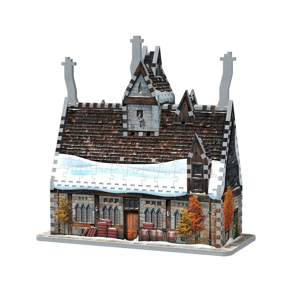 Wrebbit3D Harry Potter 3D Puzzle Model of Hogsmeade - The Three Broomsticks | 395 Jigsaw Puzzle Pieces | Build and Journey Through the Wizarding World