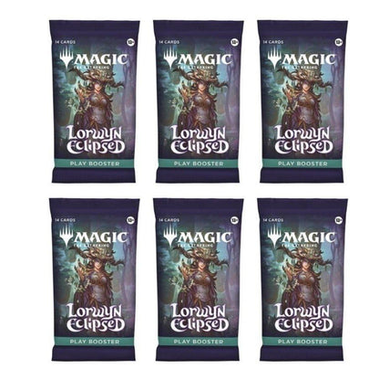 6 Packs Magic The Gathering Play Booster Pack Lot MTG Lorwyn Eclipsed
