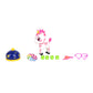 Zoonicorn Aliel Dress-Up Pink, 5in Interactive Figure with Green Shoes