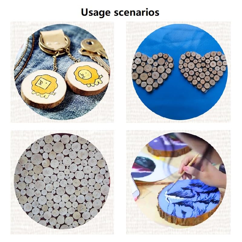 ChooseInOne Log Handmade DIY Wood Craft Kits for Kids Wooden Unfinished Toys Paint Art Garden Playset Bulk Sticks Loose Parts Materials 360g(Large)