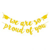 2026 Graduation Banners Party Decorations Gold Glitter Graduations Banners