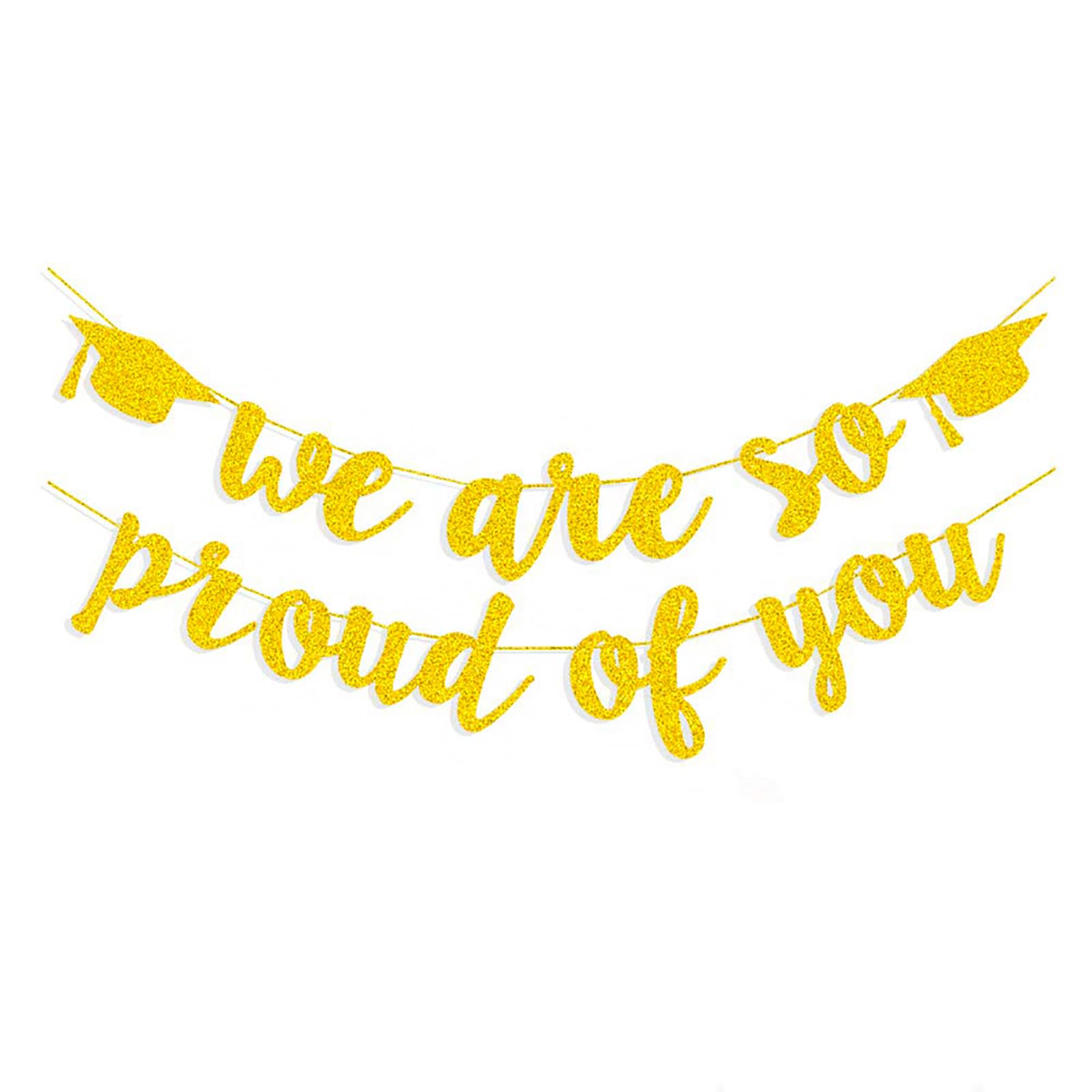 2026 Graduation Banners Party Decorations Gold Glitter Graduations Banners