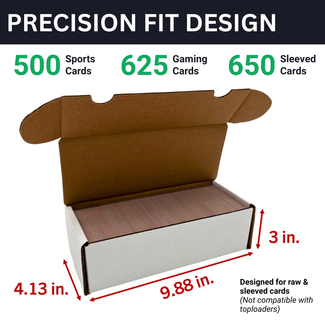 Attic Millionaire (5 Pack) 500-Count Trading Card Storage Box - MADE IN THE USA - Responsibly-Sourced - Trading Card Storage Box for Sports Cards