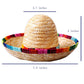 Natural Straw Medium Sombrero/Mexican Hat,6Pcs Cinco De Mayo Sombreros Medium Size for dog cat baby,Mexican Fiesta Birthday Tabletop Party Supplies