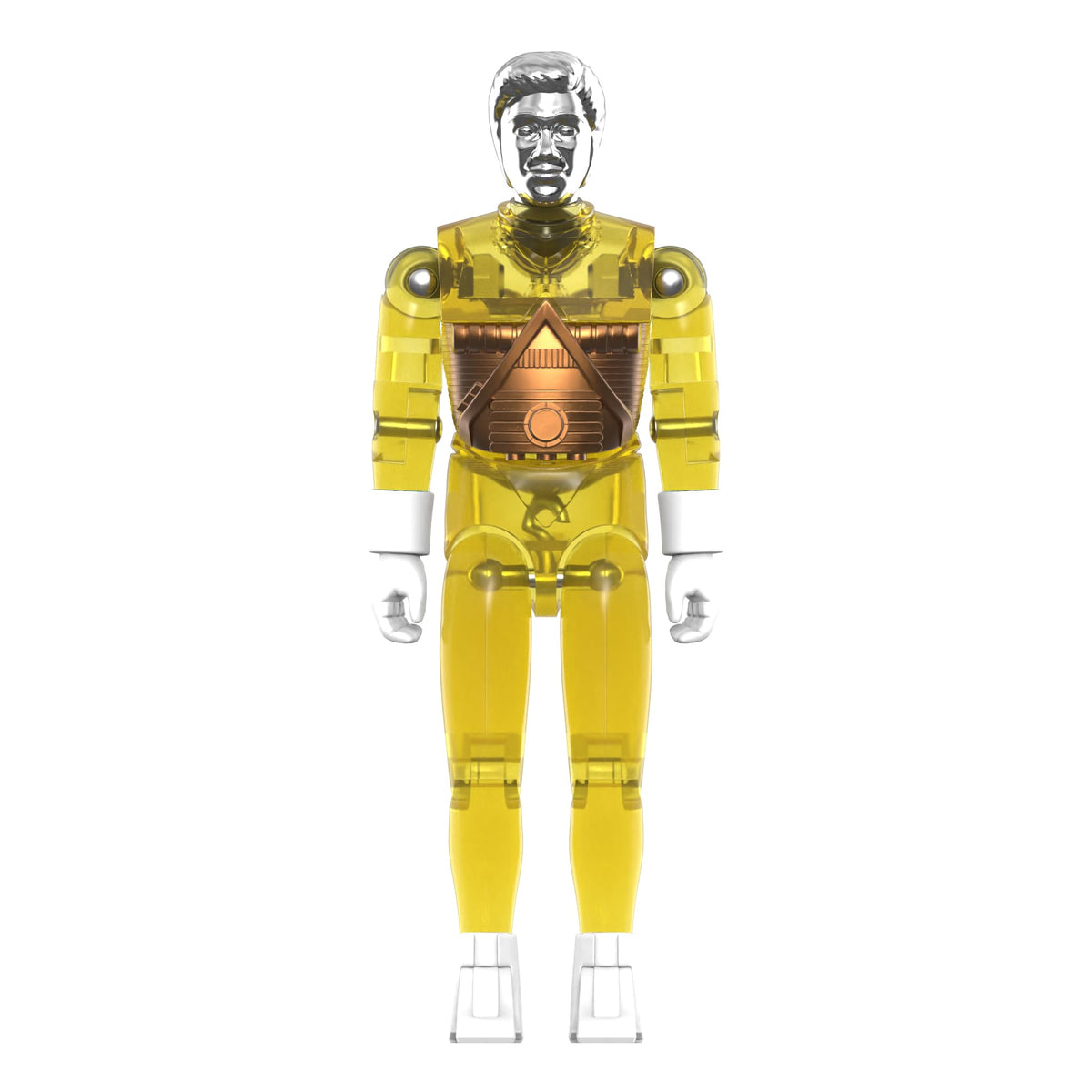 Super7 Reaction+ Micronauts Time Traveler (Translucent Yellow) - 4" Micronauts Action Figure with Accessories - Classic Cartoon Collectibles and Retro