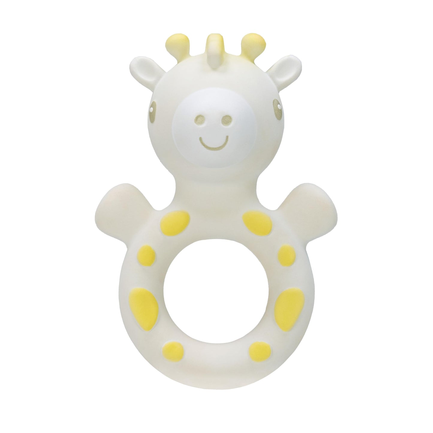 Nuby Giraffe Teether for Infants - 100% Natural Rubber Baby Teething Toy - Easy-Grip and Multi-Textured Surfaces - 3+ Months