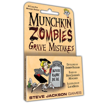 Munchkin Zombies: Grave Mistakes Card Game (Mini-Expansion) | 30-Card Expansion | Adult, Kid & Family Game | Fantasy Adventure RPG | Ages 10+ | 3-6