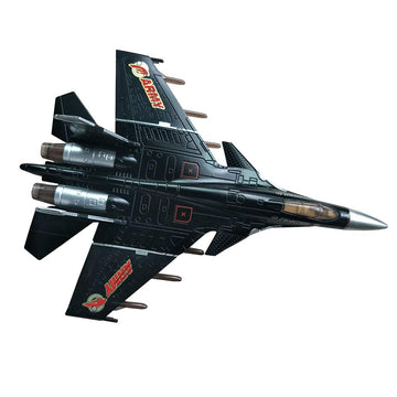 HSOMiD Army Air Force Fighter Jet Toy Military Airplane - Fun Lights and Sounds, Bump and Go Action Pretend Play Kids Aircraft Bomber Plane -Great