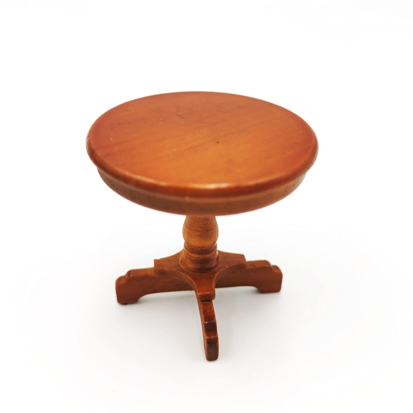 SXFSE Dollhouse Decoration Accessories, 1:12 Dollhouse Furniture Miniature Wooden Round Side Table