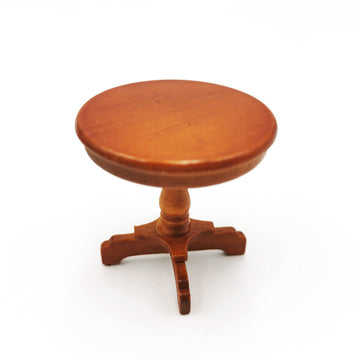SXFSE Dollhouse Decoration Accessories, 1:12 Dollhouse Furniture Miniature Wooden Round Side Table