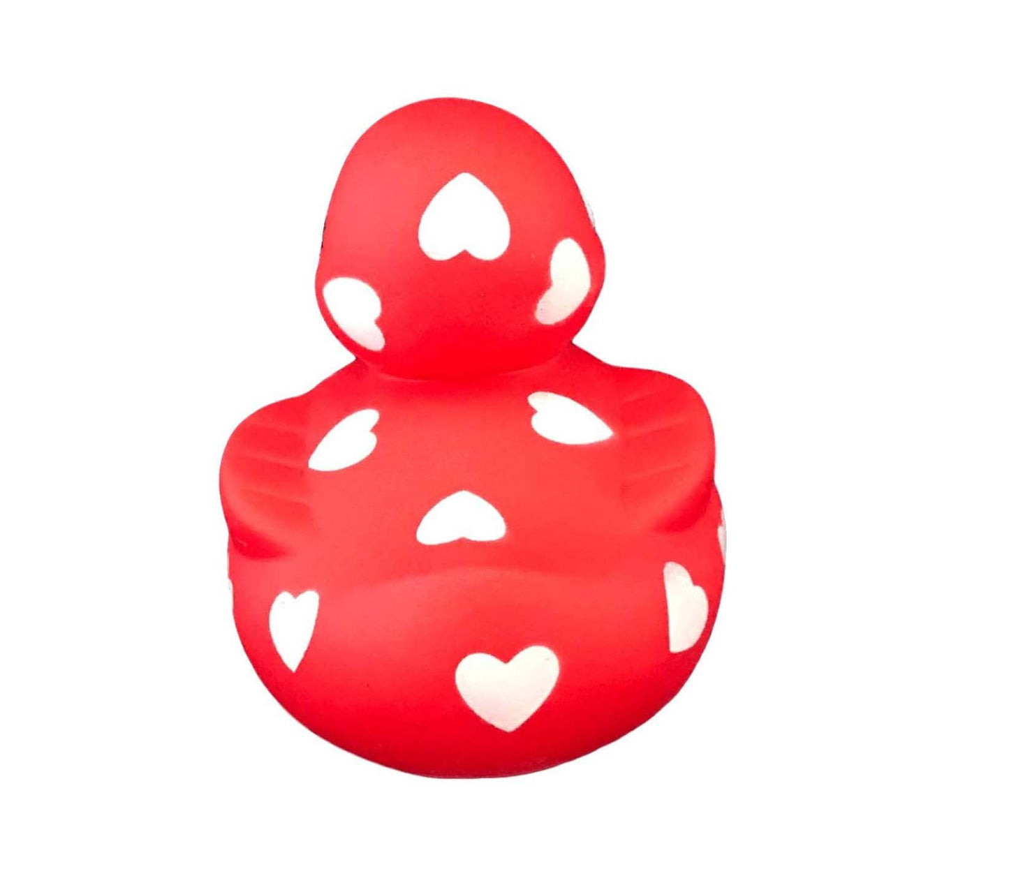 DUCKY CITY 3 Inch Valentines Rubber Duck [Squeaky, Floats Upright] | Heart Toddler Valentines Day Gift, Baby Safe Bath Toy | Jeep Ducks for Ducking