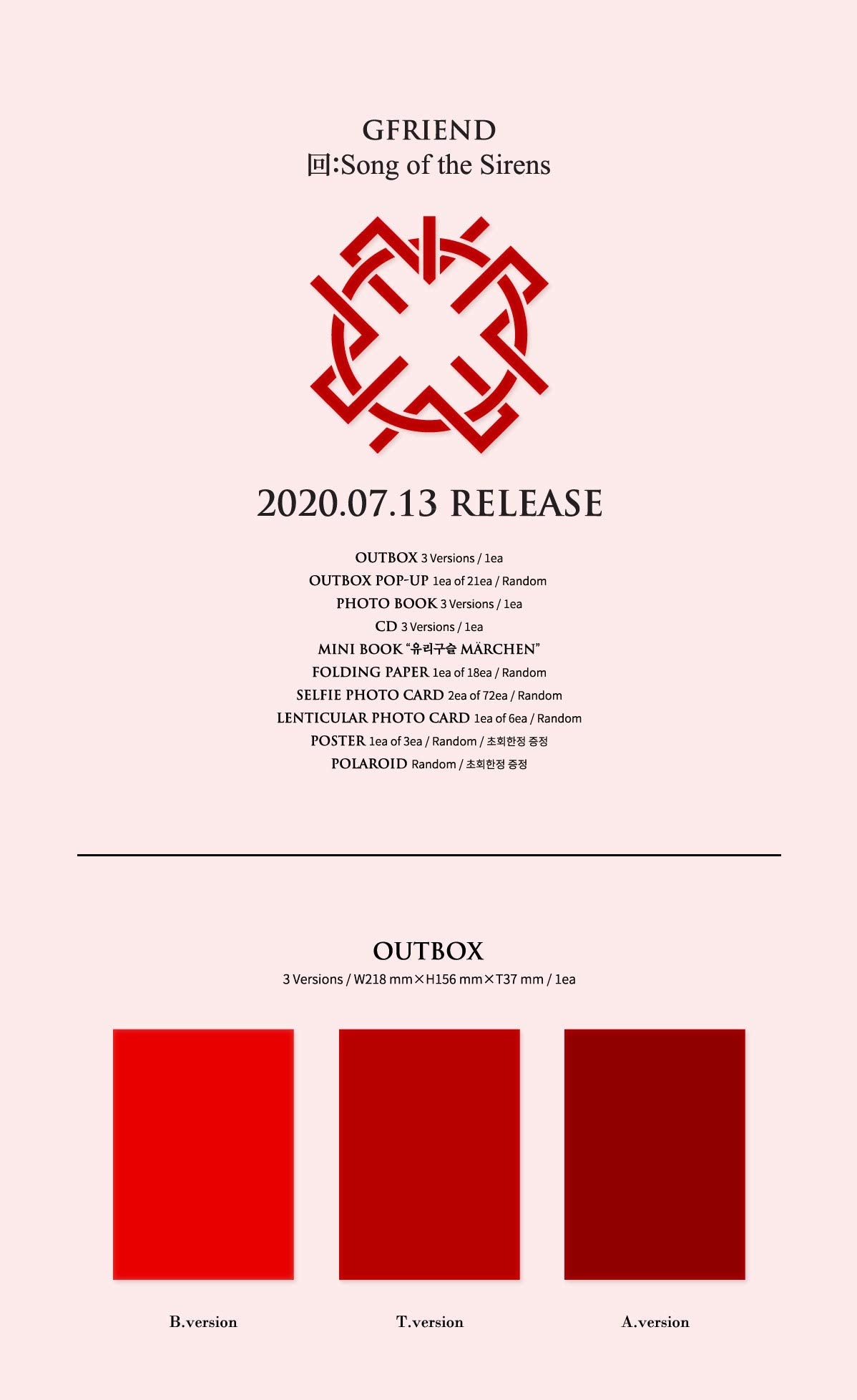 GFriend - ?:Song of The Sirens [T ver.] (1st Mini Album) [Pre Order] CD+Photobook+Folded Poster+Pre Order Benefit+Others with Extra Decorative Sticker