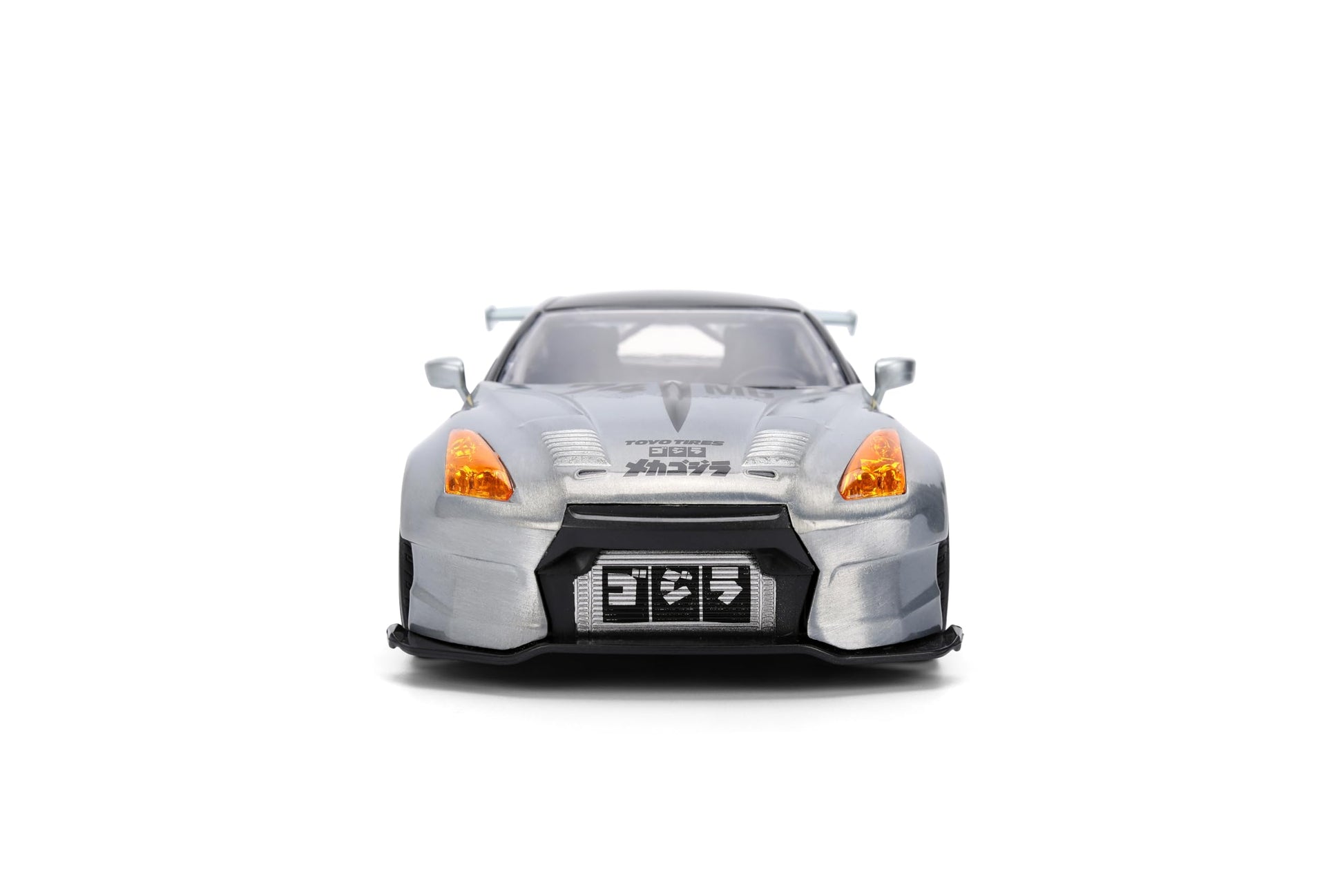 Jada Mechagodzilla w/ 2009 Nissan GT-R R35 Ben Sopra - 1:24 Anime Hollywood Rides - Die-Cast Car & Figure Toys - Opening Doors, Hood & Trunk