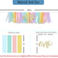 Pastel Rainbow High Chair Banner for 1st Birthday - Party Supplies with Tutu Skirt and Pennant