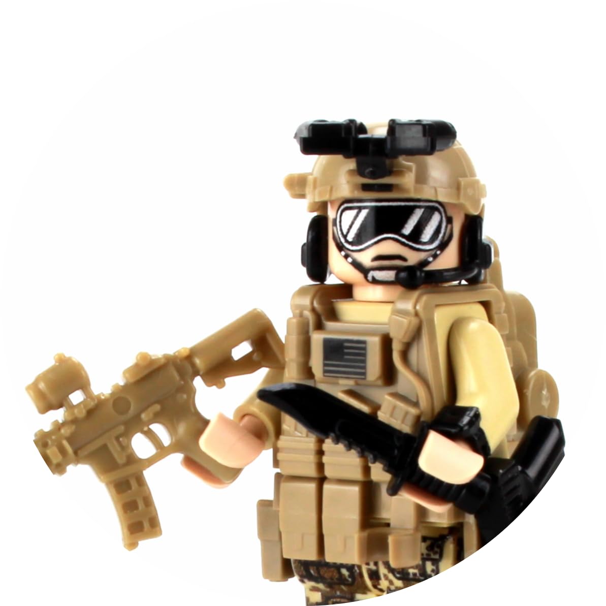 Battle Brick 1.6 Inches Tall Seal Team Six Commando Custom 1 Special Operations Collectible Minifigure in The USA | Genuine Military Minifig | Great