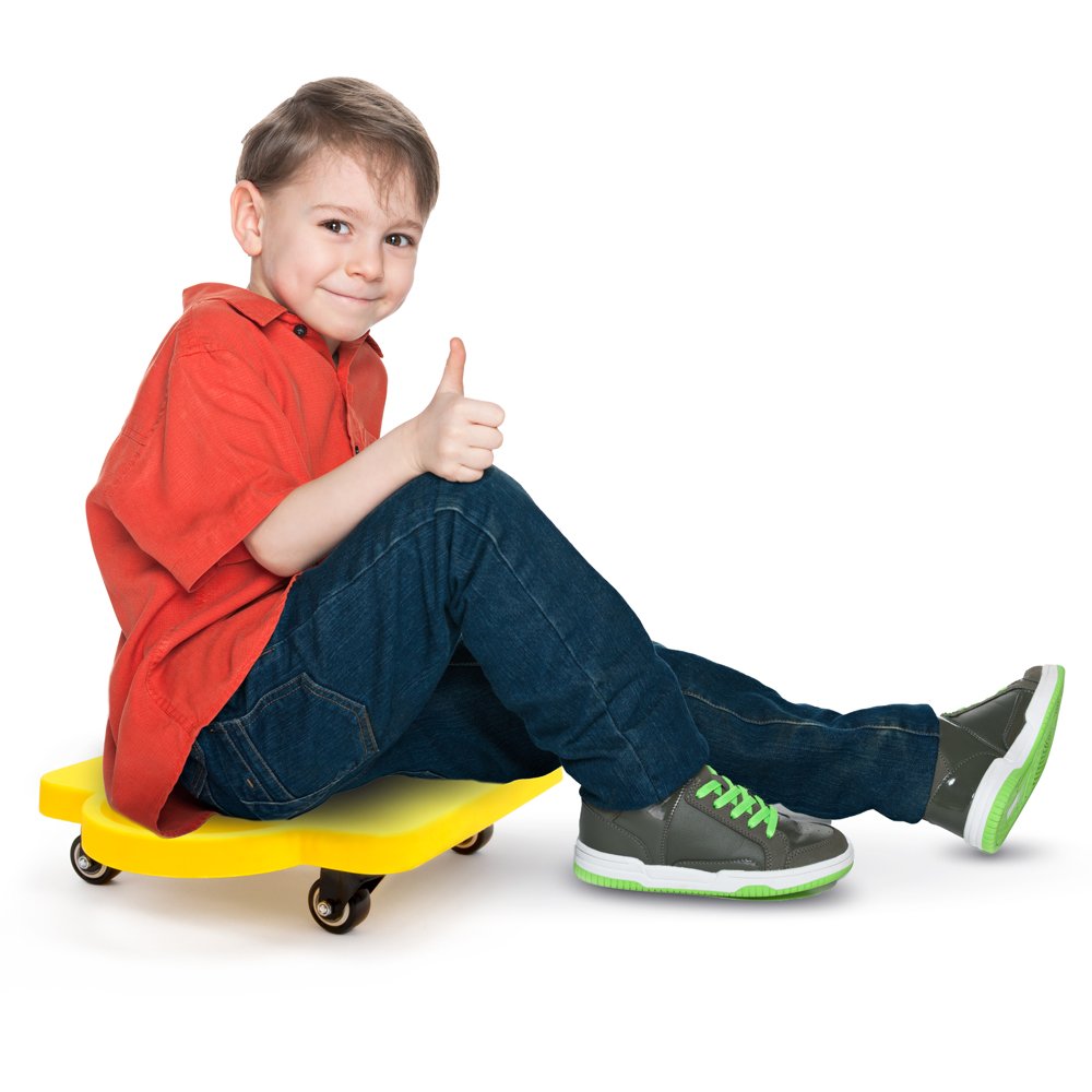 11.5" Gym Class Super Scooters Sliding Board with Non-Skid Casters and Safety Handles by K-Roo Sports (Green)