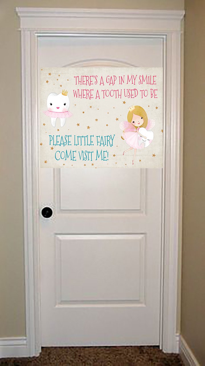 Tooth Fairy Letter Decoration Record Gift Set Keepsake Book (Pink)