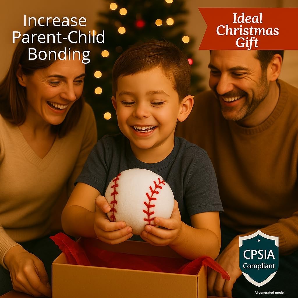 CatchStar Baseball Plush Stuffed for Boys: Soft Double Stitched 1000+ Throw-Tested Toys - Worry-Free Indoor Play Gifts - TV & Furniture-Safe 1-5 Yrs