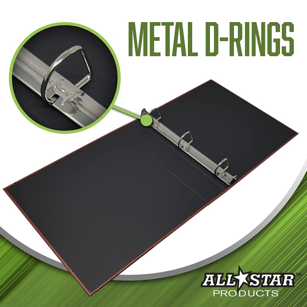 Football Card Binder with Pigskinz Texture by All Star Products | Real Football Look & Feel | Patented 3-Ring Album for Trading Card Protection |