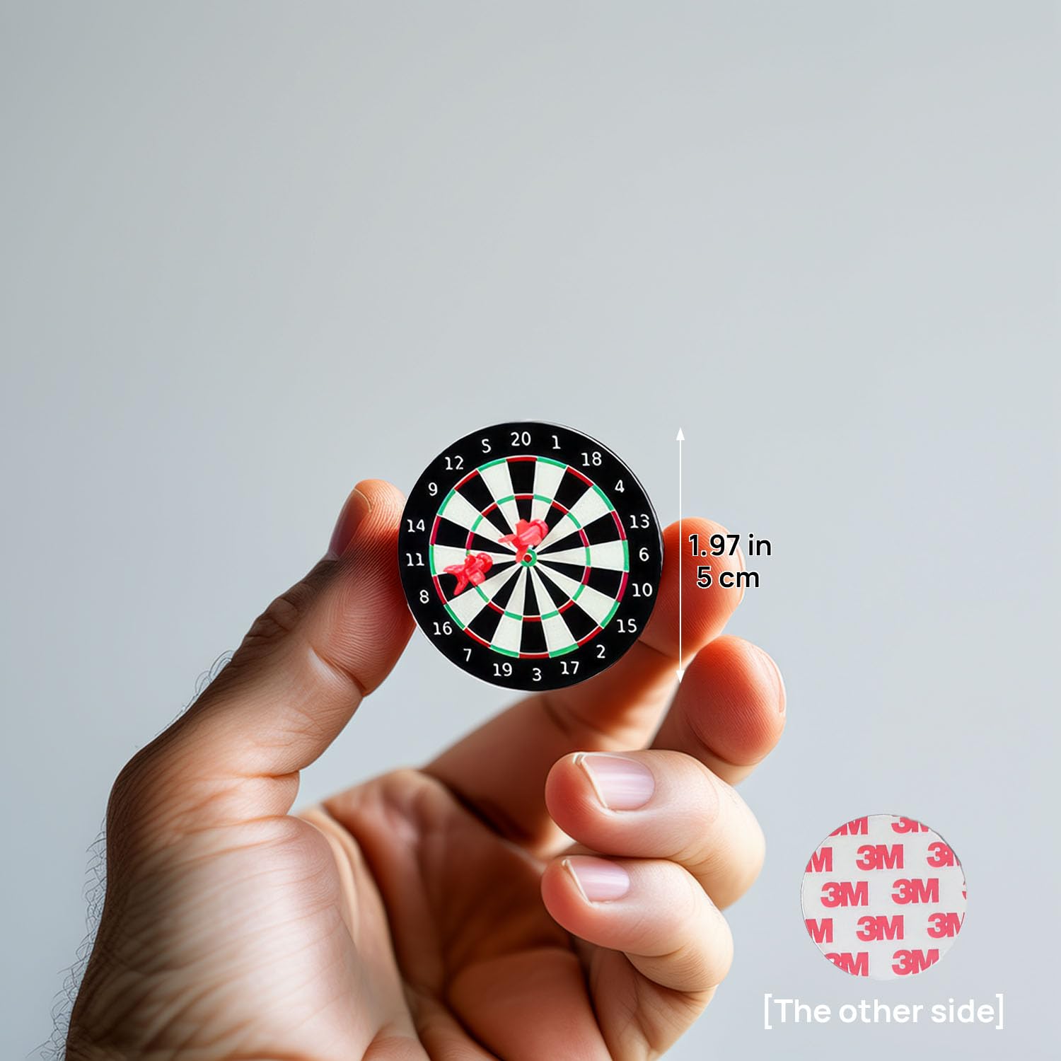 Miniature Magnetic Dartboard Sets (2 Pack): Includes 2 Boards & 4 Darts for Dollhouse Game Room, Bar Scene Decor, Adult Collector Fun