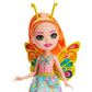 Enchantimals Dolls, City Tails Belisse Butterfly Doll and Dart Animal Friend, Small Doll with Removable Skirt and Accessories, Gifts for Kids, HKN12