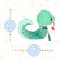 Kids Preferred Harry Potter Slytherin Green SnakePlush Stuffed Animal with Embroidered Details and Green Stripped Scarf Hogwarts House Collectible