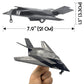 Diecast Stealth Fighter Jet Metal Military Airplane Toy - 1:400 Scale Alloy Model Tactical Aircraft with Pullback Action, Lights and Sound
