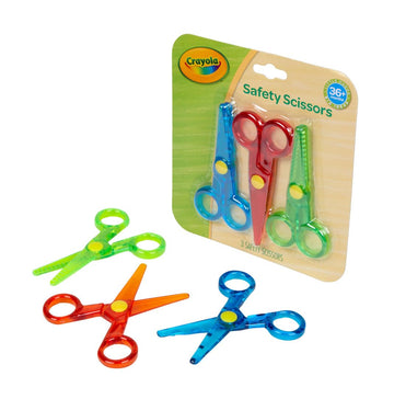 Crayola Toddler Safety Scissors (3pk), Blunt Tip Training Scissors for Preschool Learning Activities, Right & Left Handed, Toddler Arts & Crafts