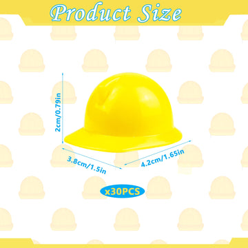 Mini Yellow Construction Hat Plastic Mini Construction Party Toy