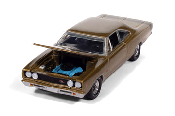 1968 R/T Medium Gold Metallic Vintage Muscle Series 1/64 Diecast Model Car by Auto World AWSP194B
