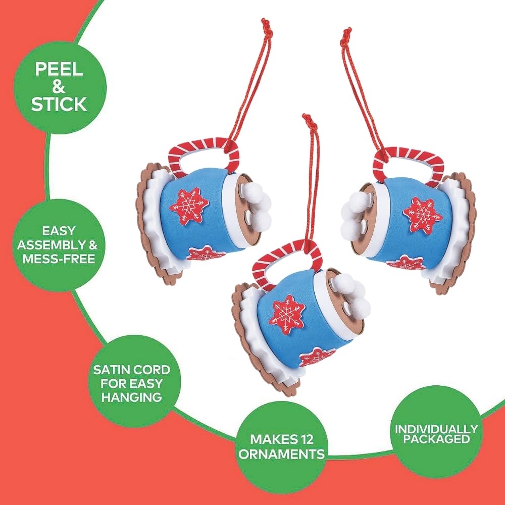 3D Hot Cocoa Ornament Craft Kit -12 - Crafts for Kids and Fun Home Activities VBS 2026