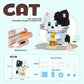 TENYEAH 10 Packs Mini Building Blocks Cats Set, Cat Building Kit Party Favors Toy, Interlocking Bricks, DIY Animal Figure Creative Birthday Gifts