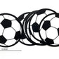 Runhiskii Soccer Happy Birthday Banner, Black Soccer Birthday Sign for Boys Girls Fans Party Decoration