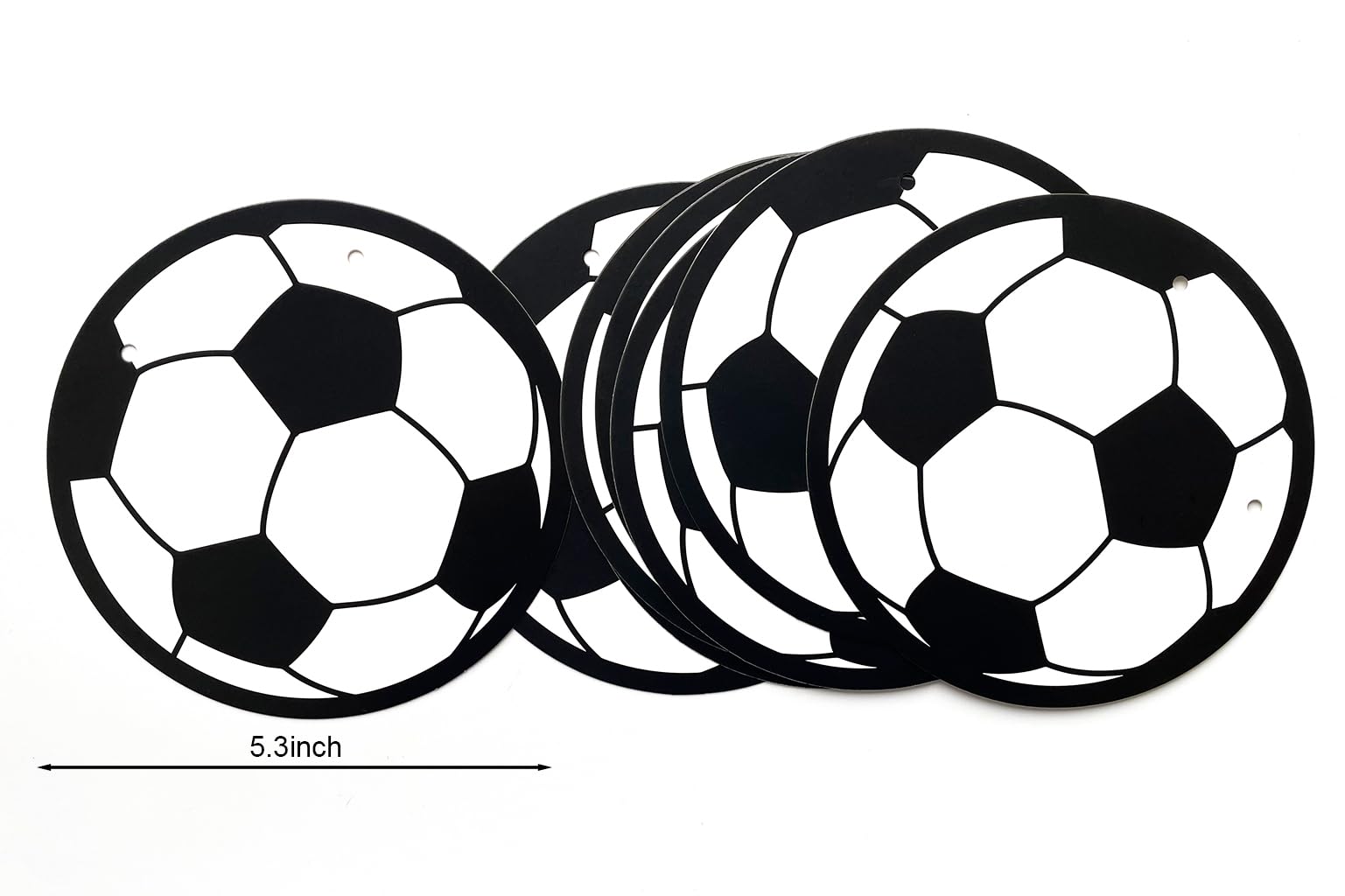 Runhiskii Soccer Happy Birthday Banner, Black Soccer Birthday Sign for Boys Girls Fans Party Decoration