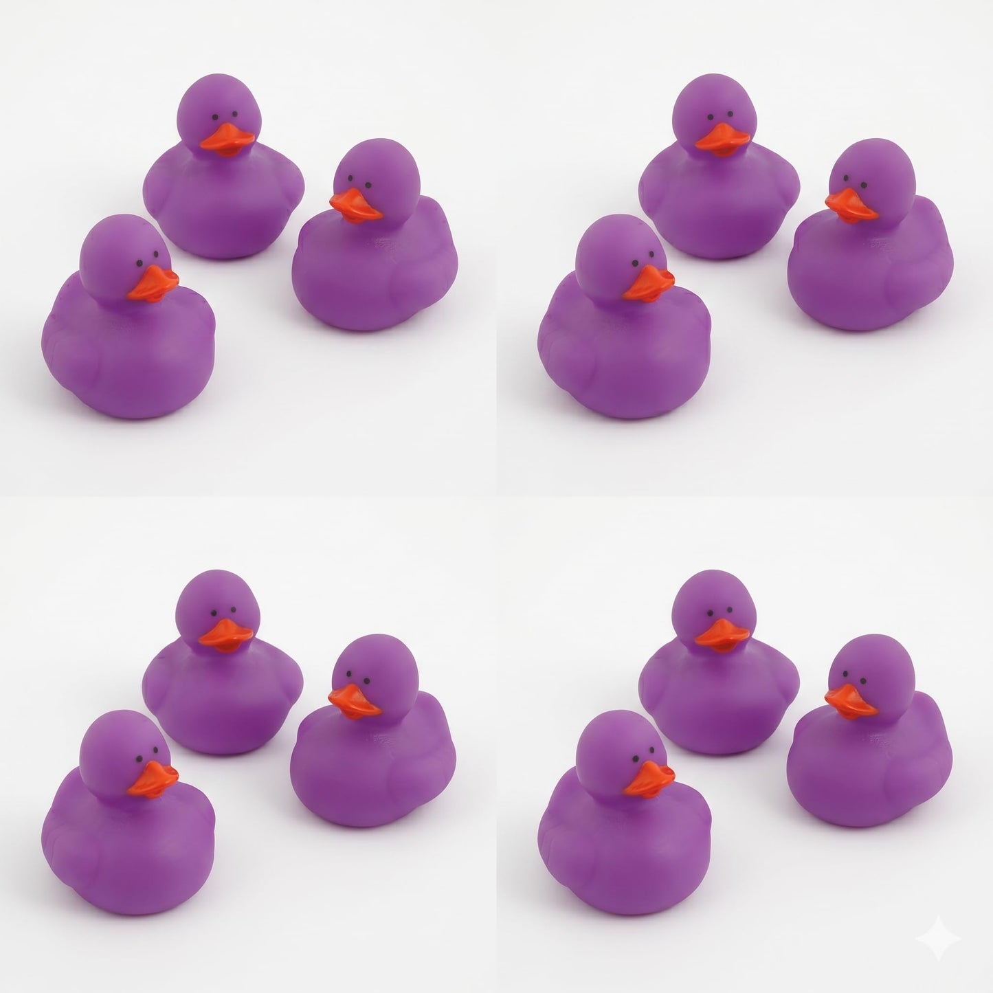 Fun Express Purple Rubber Ducks 12 Pack - Mini Duckies Bulk Party Favors for Kids Birthday | Classroom Prizes Treasure Box Toys | Ducks for Ducking