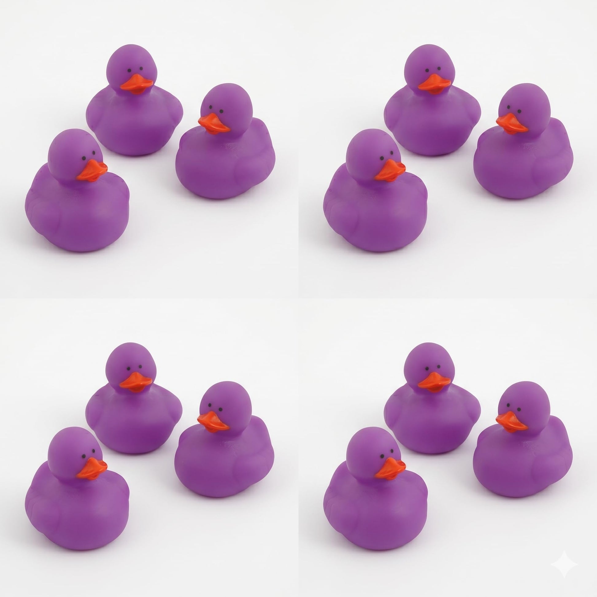 Fun Express Purple Rubber Ducks 12 Pack - Mini Duckies Bulk Party Favors for Kids Birthday | Classroom Prizes Treasure Box Toys | Ducks for Ducking