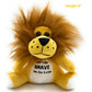 Plush Lion Stuffed Animal 6 Inch Positive Lion Hairy Lioncel Toy Let's Be Brave Gift Super Soft Plushes for Kids Boys and Girls