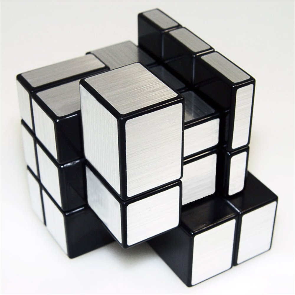 Mirror Speed Cube 3x3 Magic Cube Puzzle Brain Teaser Game Silver