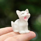 4 Pcs Mini Gray Cat Figurines in Different Poses - Cute Resin Kittens for Fairy Garden Accessories, DIY Terrarium Crafts, Moss Landscapes, Home