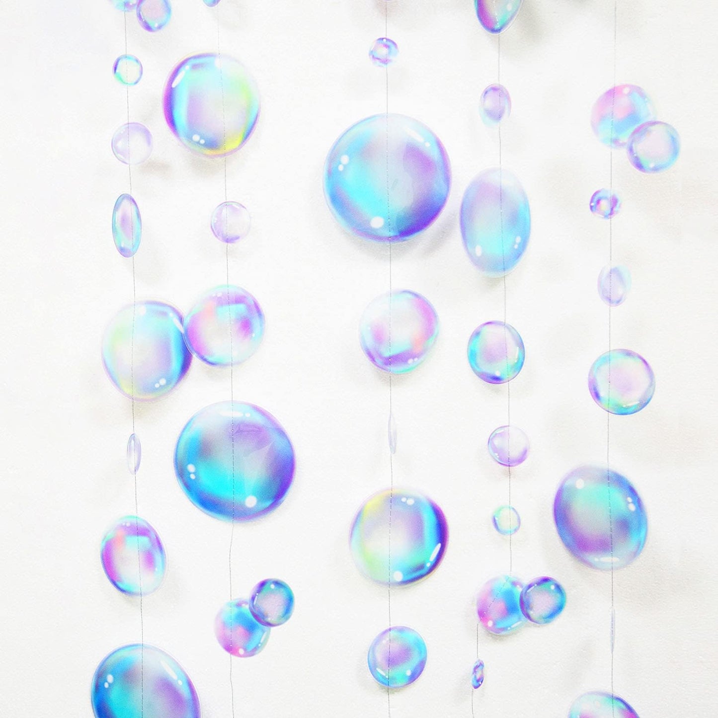 Decor365 Little Mermaid Party Decorations Purple Blue Bubble Garlands Hanging Bubbles Streamer Banner Backdrop Decor Ocean Theme Under The Sea Decor