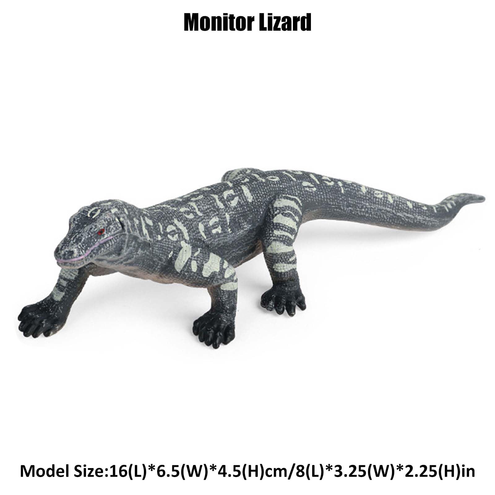 JOKFEICE Animal Figurines, Realistic Monitor Lizard Fairy Garden Accessories, Learning Toys for Christmas Birthday Cake Topper Gift for Boys and Girls